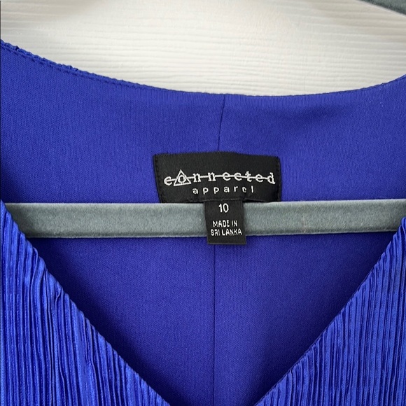 Blue Ribbed Dress - Picture 3 of 9